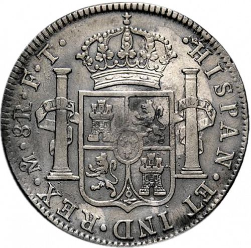 8 Reales Reverse Image minted in SPAIN in 1803FT (1788-08  -  CARLOS IV)  - The Coin Database