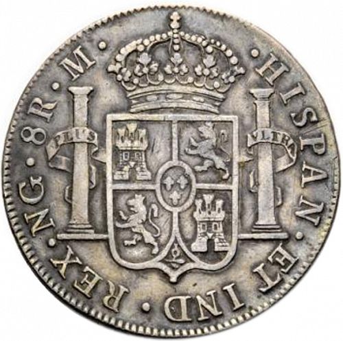 8 Reales Reverse Image minted in SPAIN in 1804M (1788-08  -  CARLOS IV)  - The Coin Database