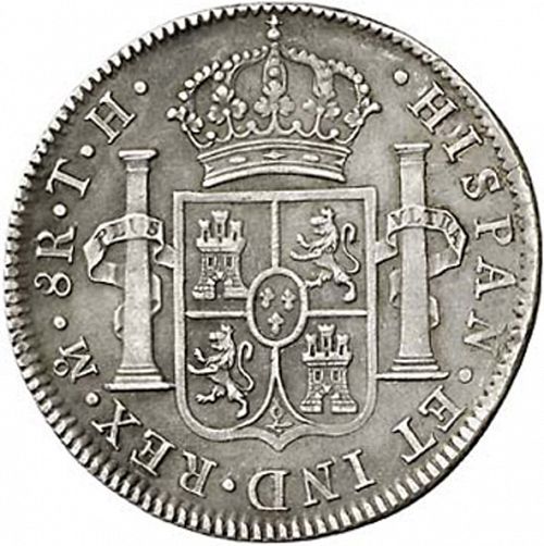8 Reales Reverse Image minted in SPAIN in 1804TH (1788-08  -  CARLOS IV)  - The Coin Database