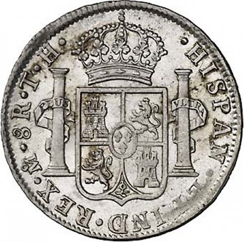8 Reales Reverse Image minted in SPAIN in 1806TH (1788-08  -  CARLOS IV)  - The Coin Database