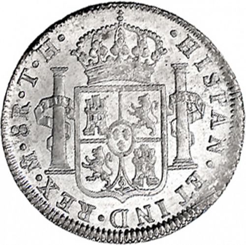 8 Reales Reverse Image minted in SPAIN in 1808TH (1788-08  -  CARLOS IV)  - The Coin Database