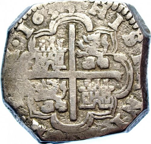 8 Reales Reverse Image minted in SPAIN in 1635M (1621-65  -  FELIPE IV)  - The Coin Database