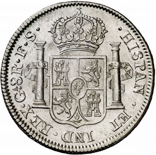 8 Reales Reverse Image minted in SPAIN in 1822FS (1808-33  -  FERNANDO VII)  - The Coin Database
