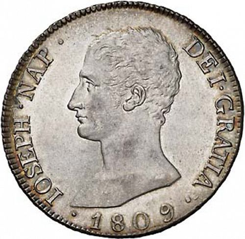 8 Reales Obverse Image minted in SPAIN in 1809IG (1808-13  -  JOSE NAPOLEON)  - The Coin Database