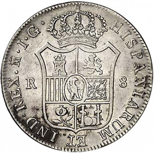 8 Reales Reverse Image minted in SPAIN in 1810IG (1808-13  -  JOSE NAPOLEON)  - The Coin Database