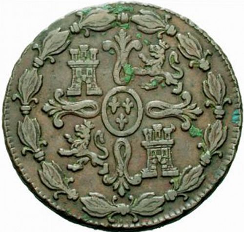 8 Maravedies Reverse Image minted in SPAIN in 1775 (1759-88  -  CARLOS III)  - The Coin Database