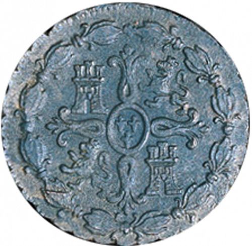 8 Maravedies Reverse Image minted in SPAIN in 1784 (1759-88  -  CARLOS III)  - The Coin Database