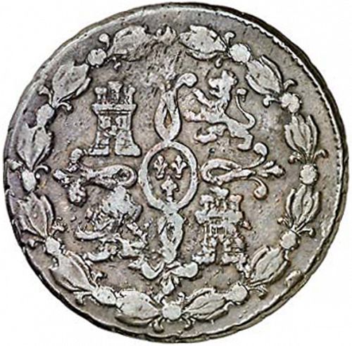 8 Maravedies Reverse Image minted in SPAIN in 1788 (1788-08  -  CARLOS IV)  - The Coin Database