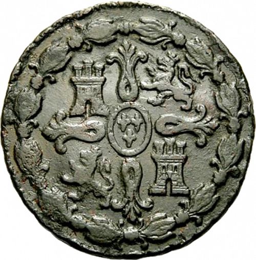 8 Maravedies Reverse Image minted in SPAIN in 1795 (1788-08  -  CARLOS IV)  - The Coin Database