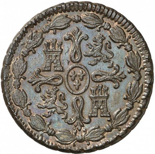 8 Maravedies Reverse Image minted in SPAIN in 1799 (1788-08  -  CARLOS IV)  - The Coin Database
