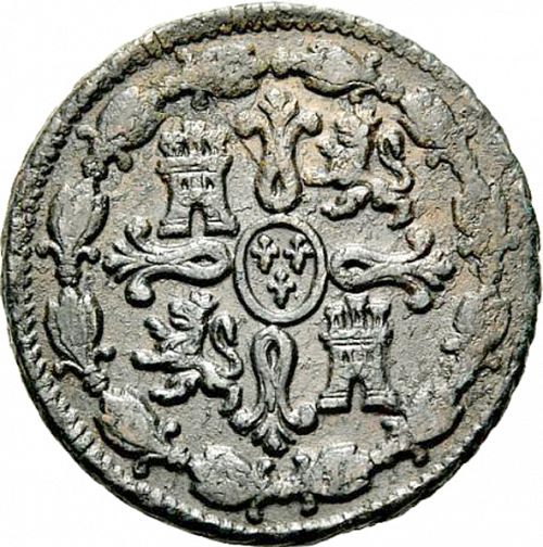 8 Maravedies Reverse Image minted in SPAIN in 1803 (1788-08  -  CARLOS IV)  - The Coin Database