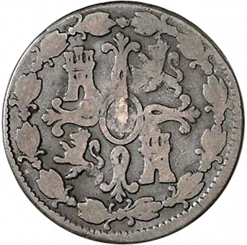 8 Maravedies Reverse Image minted in SPAIN in 1805 (1788-08  -  CARLOS IV)  - The Coin Database