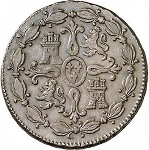 8 Maravedies Reverse Image minted in SPAIN in 1807 (1788-08  -  CARLOS IV)  - The Coin Database