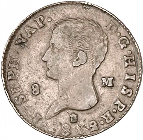 8 Marevedies Obverse Image minted in SPAIN in 1812 (1808-13  -  JOSE NAPOLEON)  - The Coin Database