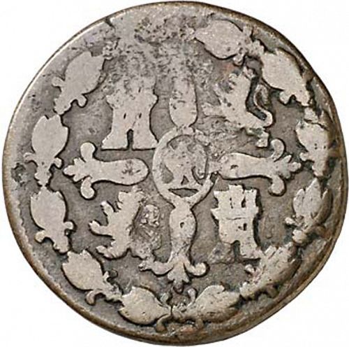 8 Marevedies Reverse Image minted in SPAIN in 1813 (1808-13  -  JOSE NAPOLEON)  - The Coin Database