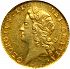 Obverse thumbnail for Half Guinea from 1736
