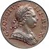 Obverse thumbnail for 1760-20 - George III British Halfpenny minted in London