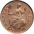 Reverse thumbnail for 1760-20 - George III British Halfpenny minted in London