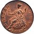 Reverse thumbnail for 1760-20 - George III British Halfpenny minted in London
