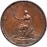 Reverse thumbnail for 1760-20 - George III British Halfpenny minted in London