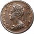 Obverse thumbnail for Farthing from 1754