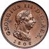 Obverse thumbnail for 1760-20 - George III British Farthing minted in London