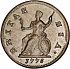 Reverse thumbnail for 1760-20 - George III British Farthing minted in London