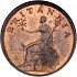 Reverse thumbnail for 1760-20 - George III British Farthing minted in London