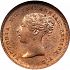 Obverse thumbnail for 1844 British Half Farthing minted in London