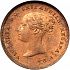Obverse thumbnail for 1847 British Half Farthing minted in London
