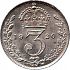 Reverse thumbnail for Threepence from the United Kingdom
