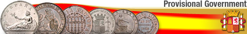50 Céntimos coin from 1869 / 69 Spain