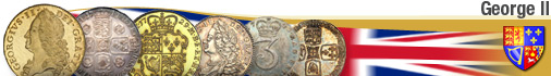 United kingdom coins from 1727-60 - George II