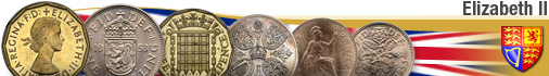 United kingdom coins from 1953-70  -  Elizabeth II
