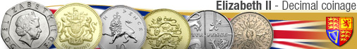 United kingdom coins from 1971-up  -  Elizabeth II - Decimal Coinage