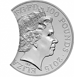 Large Obverse for £100 2015 coin
