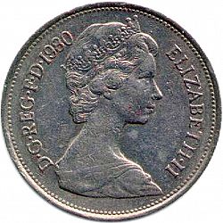 Large Obverse for 10p 1980 coin
