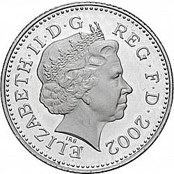 Large Obverse for 10p 2002 coin