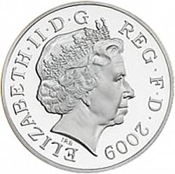 Large Obverse for 10p 2009 coin