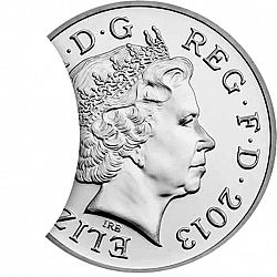 Large Obverse for 10p 2013 coin
