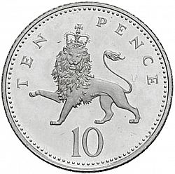 Large Reverse for 10p 1995 coin