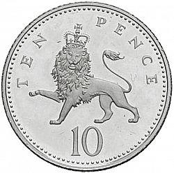 Large Reverse for 10p 1997 coin