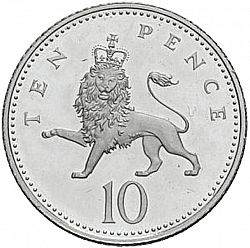 Large Reverse for 10p 1999 coin