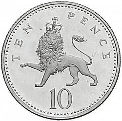 Large Reverse for 10p 1999 coin