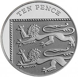 Large Reverse for 10p 2010 coin