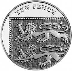 Large Reverse for 10p 2013 coin