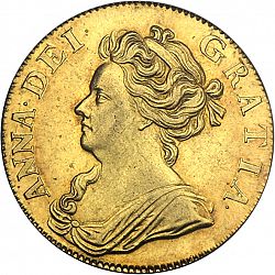 Large Obverse for Guinea 1702 coin