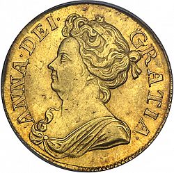 Large Obverse for Guinea 1712 coin