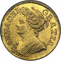 Large Obverse for Guinea 1713 coin