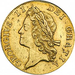 Large Obverse for Guinea 1733 coin